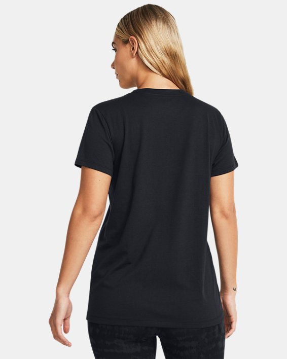 Camiseta de manga corta con estampado UA Sportstyle para mujer, Black, pdpMainDesktop image number 1